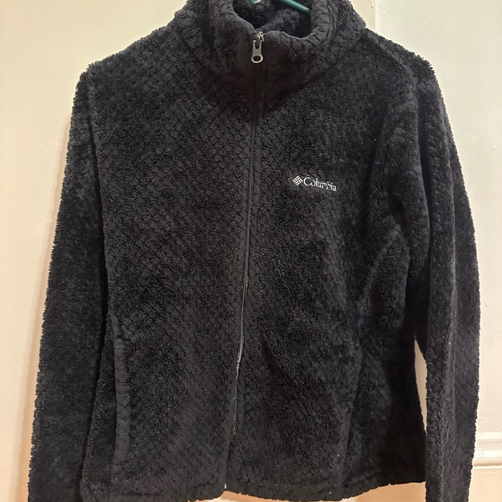 Columbia Black Jacket Size Large Sherpa